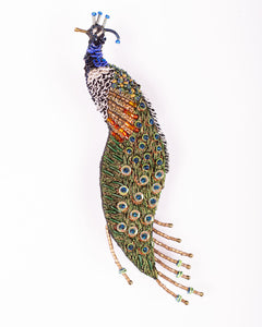 indian peacock brooch