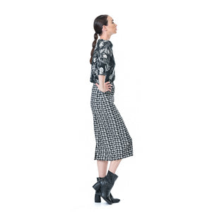 houndstooth pencil skirt