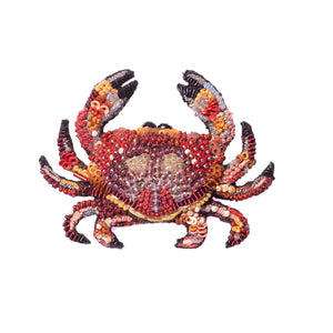 orange stone crab brooch