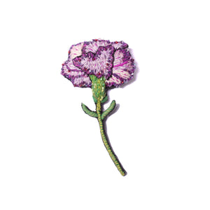 purple carnation brooch