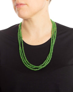 recycled glass bead necklace