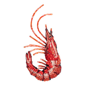 true shrimp brooch